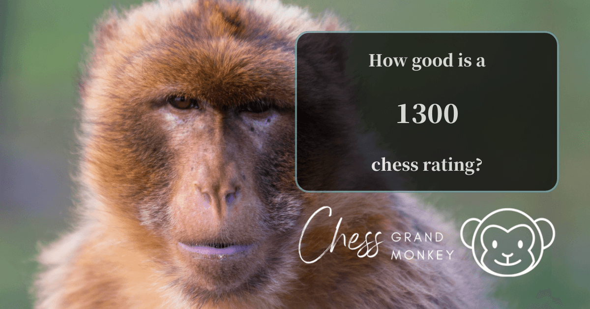 Monkey playing chess - 1300 chess rating