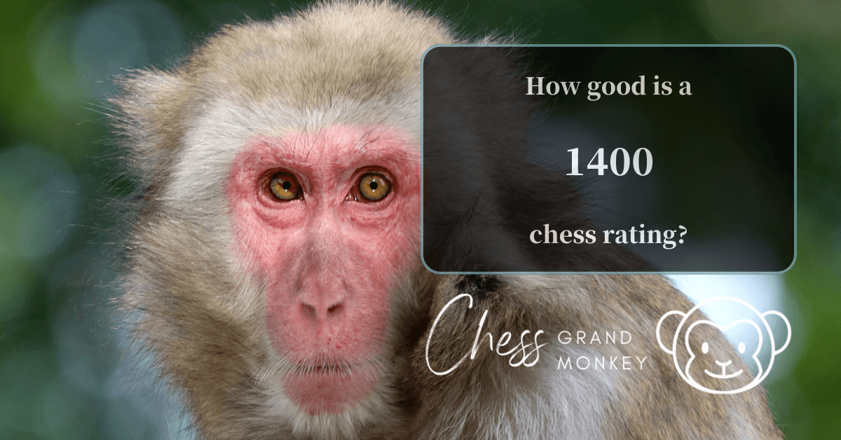 Monkey playing chess - 1400 chess rating